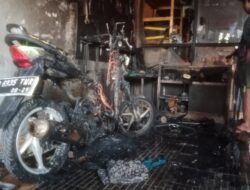 Kebakaran Hebat Di Jampangkulon, Bengkel Motor Hangus Dilalap Api