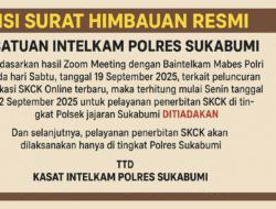 Mulai 22 September, Penerbitan SKCK Di Polsek Sukabumi Resmi Ditiadakan