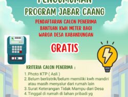 Listrik Gratis Hadir Di Kabandungan, Segera Daftar Ke RT Masing-Masing