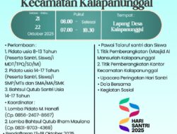 Jadwal Kegiatan Hari Santri 2025 Kalapanunggal Resmi Dirilis, Catat Tanggal Dan Acaranya!