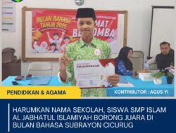 Harumkan Nama Sekolah, Siswa SMP Islam Al Jabhatul Islamiyah Borong Juara Di Bulan Bahasa Subrayon Cicurug