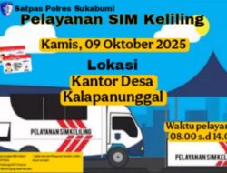 Satpas Polres Sukabumi Jemput Bola! Layanan SIM Keliling Hadir Di Kantor Desa Kalapanunggal, Kamis 9 Oktober 2025