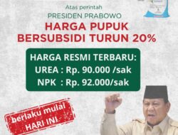 Breaking News: Presiden Prabowo Turunkan Harga Pupuk! Berlaku Nasional Mulai Hari Ini