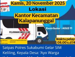 Satpas Polres Sukabumi Gelar SIM Keliling, Kepala Desa: Ayo Warga Kalapanunggal Manfaatkan Layanan Ini!