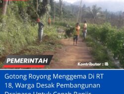 Gotong Royong Menggema di RT 18, Warga Desak Pembangunan Drainase Untuk Cegah Banjir