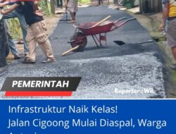 Infrastruktur Naik Kelas! Jalan Cigoong Mulai Diaspal, Warga Antusias