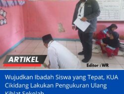 Wujudkan Ibadah Siswa yang Tepat, KUA Cikidang Lakukan Pengukuran Ulang Kiblat Sekolah