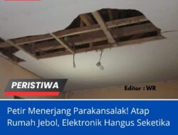 Petir Menerjang Parakansalak! Atap Rumah Jebol, Elektronik Hangus Seketika