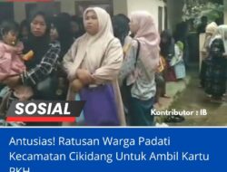 Antusias! Ratusan Warga Padati Kecamatan Cikidang Untuk Ambil Kartu PKH