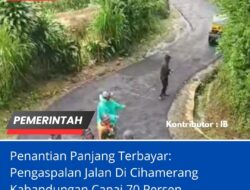 Penantian Panjang Terbayar: Pengaspalan Jalan Di Cihamerang Kabandungan Capai 70 Persen