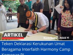 Teken Deklarasi Kerukunan Umat Beragama Interfaith Harmony Camp Kemenag RI