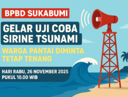 BPBD Sukabumi Gelar Uji Coba Sirine Tsunami, Warga Pantai Diminta Tetap Tenang