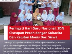 Peringati Hari Guru Nasional, SDN Ciseupan Pecah Dengan Sukacita Dan Kejutan Manis Dari Siswa