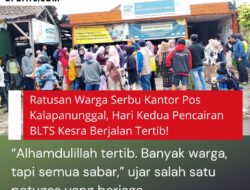 Ratusan Warga Serbu Kantor Pos Kalapanunggal, Hari Kedua Pencairan BLTS Kesra Berjalan Tertib!