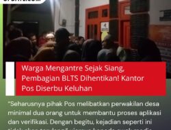 Warga Mengantre Sejak Siang, Pembagian BLTS Dihentikan! Kantor Pos Kalapanunggal Diserbu Keluhan