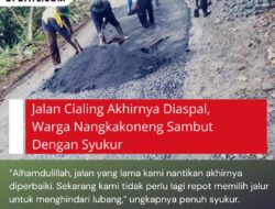 Jalan Cialing Akhirnya Diaspal, Warga Nangkakoneng Sambut Dengan Syukur