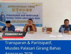 Transparan & Partisipatif, Musdes Palasari Girang Bahas Anggaran 2026