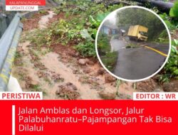 Jalan Amblas Dan Longsor, Jalur Palabuhanratu–Pajampangan Tak Bisa Dilalui