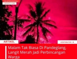 Malam Tak Biasa Di Pandeglang, Langit Merah Jadi Perbincangan Warga