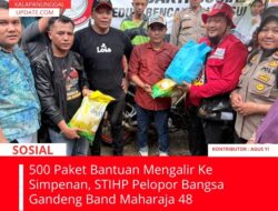 500 Paket Bantuan Mengalir Ke Simpenan, STIHP Pelopor Bangsa Gandeng Band Maharaja 48