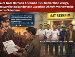Diduga Intimidatif Dan Mengancam, Voice Note Oknum Wartawan Berujung Laporan Warga Kabandungan Ke Polisi