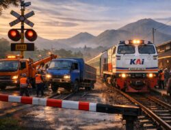 Truk Mogok Di Perlintasan Cicurug–Parungkuda, Sejumlah KA Pangrango Alami Keterlambatan