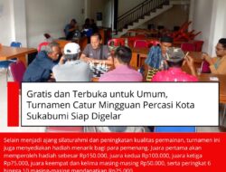 Gratis Dan Terbuka Untuk Umum, Turnamen Catur Mingguan Percasi Kota Sukabumi Siap Digelar