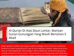 Al-Qur’an Di Atas Daun Lontar, Warisan Sunan Gunungjati Yang Masih Bertahan 5 Abad