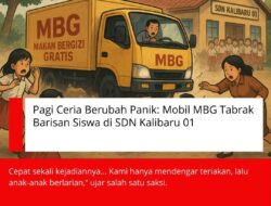 Pagi Ceria Berubah Panik: Mobil MBG Tabrak Barisan Siswa Di SDN Kalibaru 01
