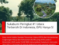 Sukabumi Peringkat #1 Udara Terbersih Di Indonesia, ISPU Hanya 5!
