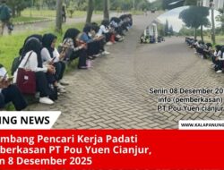 Gelombang Pencari Kerja Padati Pemberkasan PT Pou Yuen Cianjur, Senin 8 Desember 2025