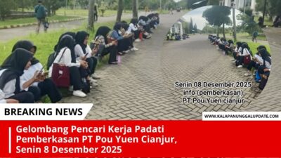Gelombang Pencari Kerja Padati Pemberkasan PT Pou Yuen Cianjur, Senin 8 Desember 2025