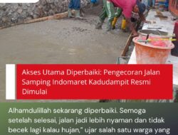 Akses Utama Diperbaiki: Pengecoran Jalan Samping Indomaret Kadudampit Resmi Dimulai