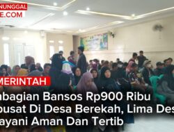 Pembagian Bansos Rp900 Ribu Terpusat Di Desa Berekah, Lima Desa Terlayani Aman Dan Tertib