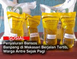 Penyaluran Bansos Banpang Di Makasari Berjalan Tertib, Warga Antre Sejak Pagi