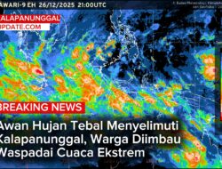 Awan Hujan Tebal Menyelimuti Kalapanunggal, Warga Diimbau Waspadai Cuaca Ekstrem