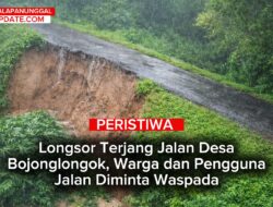 Longsor Terjang Jalan Desa Bojonglongok, Warga dan Pengguna Jalan Diminta Waspada