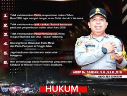Tegas Jelang Tahun Baru 2026, Kapolres Sukabumi Larang Pesta, Konvoi, Miras Dan Kembang Api