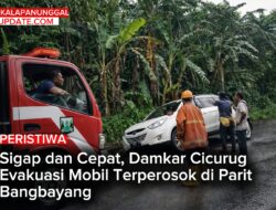 Sigap Dan Cepat, Damkar Cicurug Evakuasi Mobil Terperosok Di Parit Bangbayang