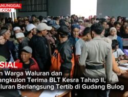 Ribuan Warga Waluran Dan Jampangkulon Terima BLT Kesra Tahap II, Penyaluran Berlangsung Tertib Di Gudang Bulog