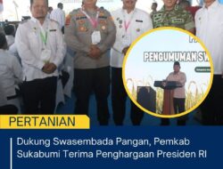Dukung Swasembada Pangan, Pemkab Sukabumi Terima Penghargaan Presiden RI