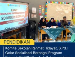 Komite Sekolah Rahmat Hidayat, S.Pd.I Gelar Sosialisasi Berbagai Program Sekolah Di SDN Berekah Bojonggenteng