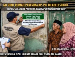 60 Ribu Rumah Penerima KIS PBI Dilabeli Stiker, Dinsos Sukabumi: Dicopot Dianggap Mengundurkan Diri