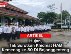 Hujan Tak Surutkan Khidmat HAB Kemenag Ke-80 Di Bojonggenteng