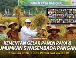 Kementerian Pertanian Gelar Panen Raya Nasional Dan Umumkan Swasembada Pangan, Diikuti Jutaan Petani via Zoom