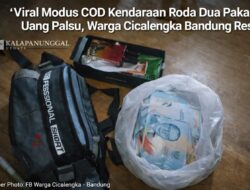 Viral Modus COD Kendaraan Roda Dua Diduga Pakai Uang Palsu, Warga Cicalengka Bandung Resah