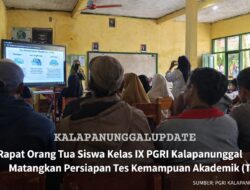 Rapat Orang Tua Siswa Kelas IX PGRI Kalapanunggal Matangkan Persiapan Tes Kemampuan Akademik (TKA)