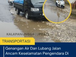 Genangan Air Dan Lubang Jalan Ancam Keselamatan Pengendara Di Ruas Parungkuda–Kalapanunggal