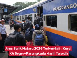 Arus Balik Nataru 2026 Terkendali, Kursi KA Bogor–Parungkuda Masih Tersedia