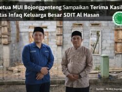 Ketua MUI Bojonggenteng Sampaikan Terima Kasih Atas Infaq Keluarga Besar SDIT Al Hasan